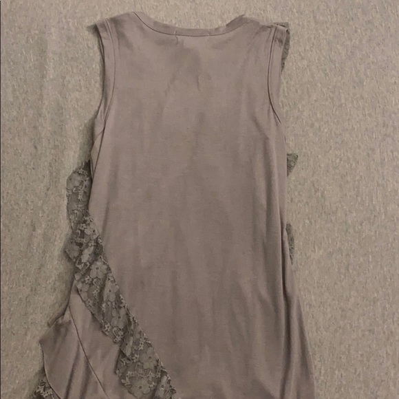 Gray Ruffled Tank - Picture 2 of 3